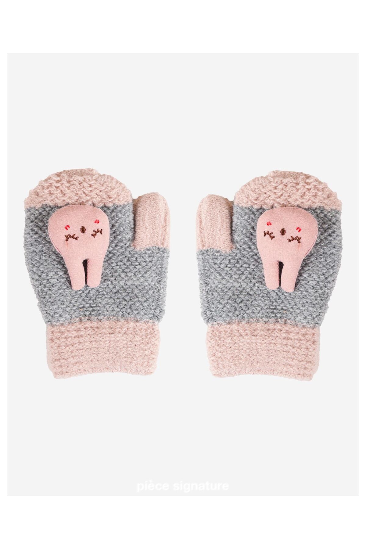 PIECE SIGNATURE Aksesuarlı %100 Acrylic Bebek Eldiven ( 1-3 Yaş ) fotoğrafı 2 (önizleme)