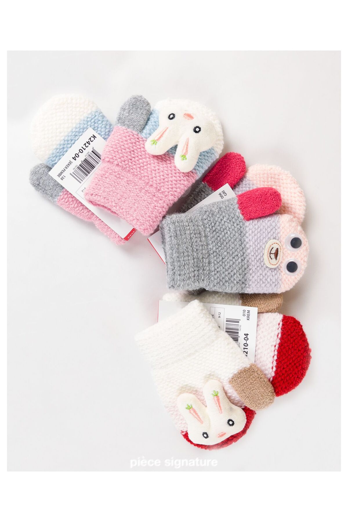 PIECE SIGNATURE Aksesuarlı %100 Acrylic Bebek Eldiven ( 1-3 Yaş ) fotoğrafı 5 (önizleme)