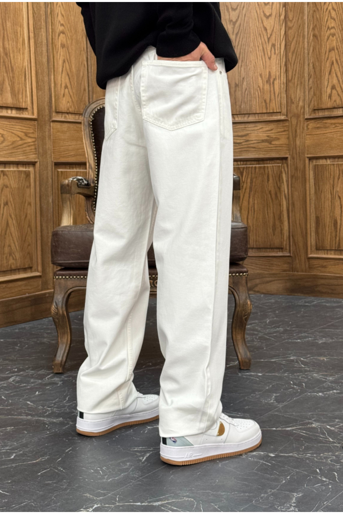 corfixman  Baggy Beyaz Pantolon - Görsel 3