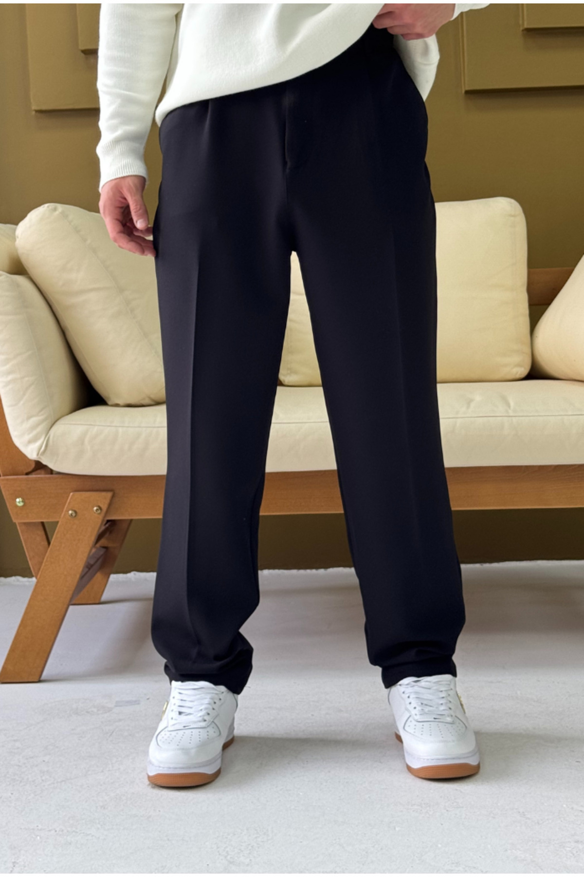 baggy kumaş pantolon rahat kalıp