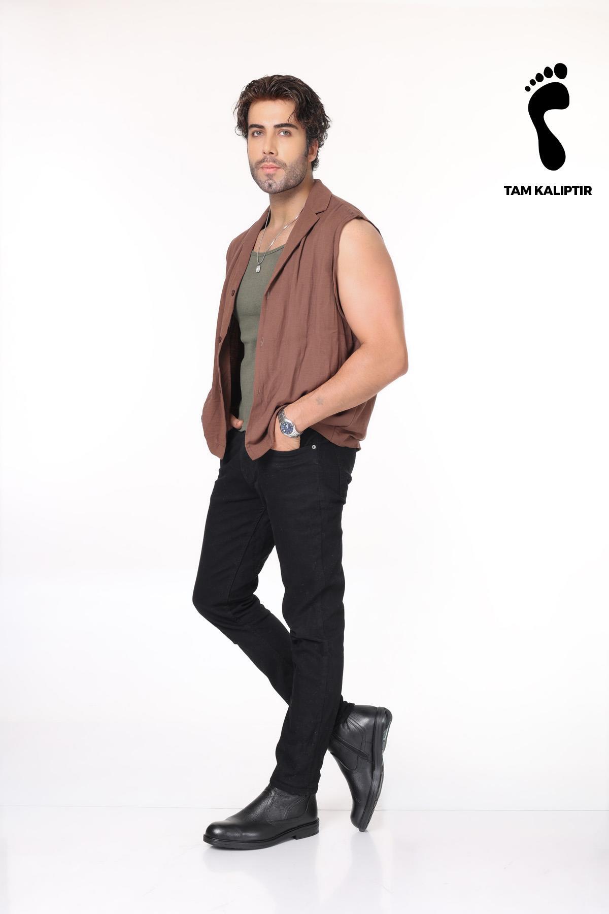 Fast Step  Hakiki Deri Kürklü Erkek Klasik Bot 408KMA123 - Görsel 3