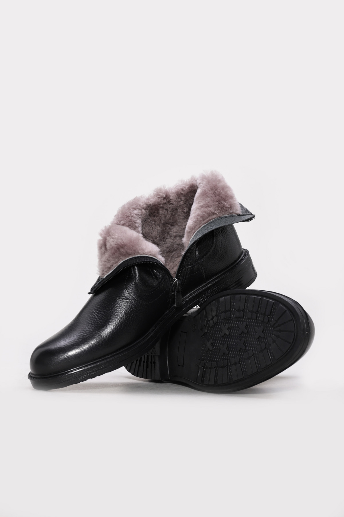 Fast Step  Hakiki Deri Kürklü Erkek Klasik Bot 408KMA123 - Görsel 5