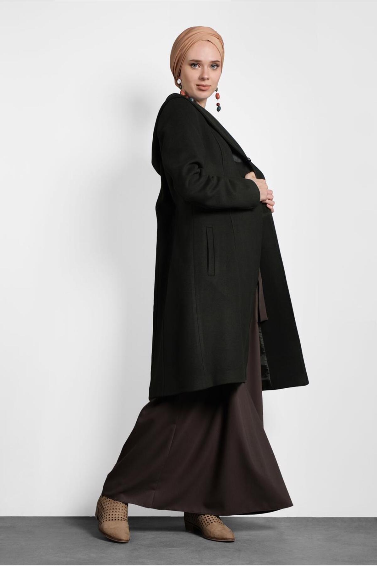 آلوینا کت کلاه‌دار دکمه‌دار ۹۰۰۲۵