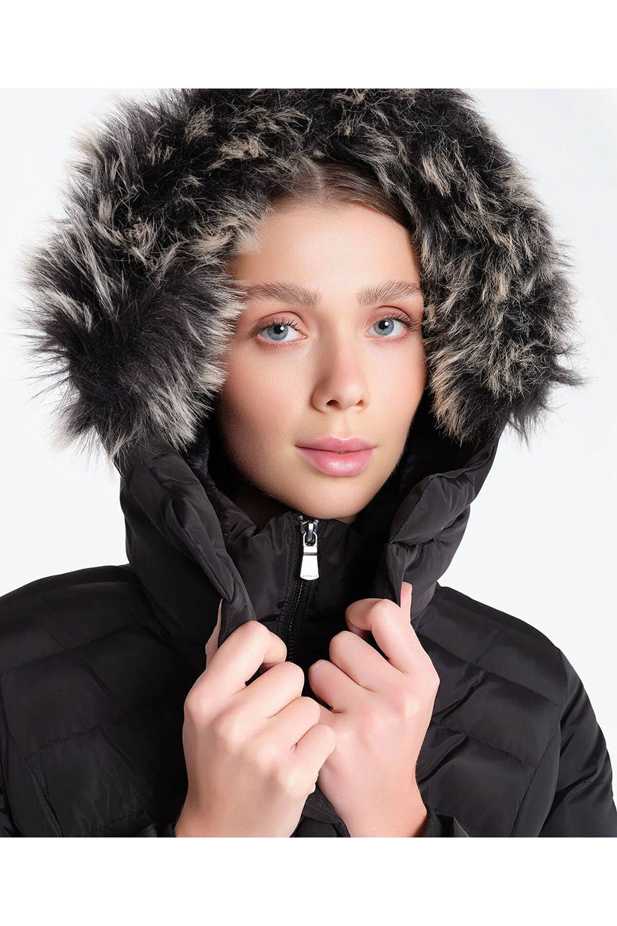 Greyder  Kadın Siyah Suya Dayanıklı Kaz Tüyü Mont 4K2TM84003 - Görsel 5