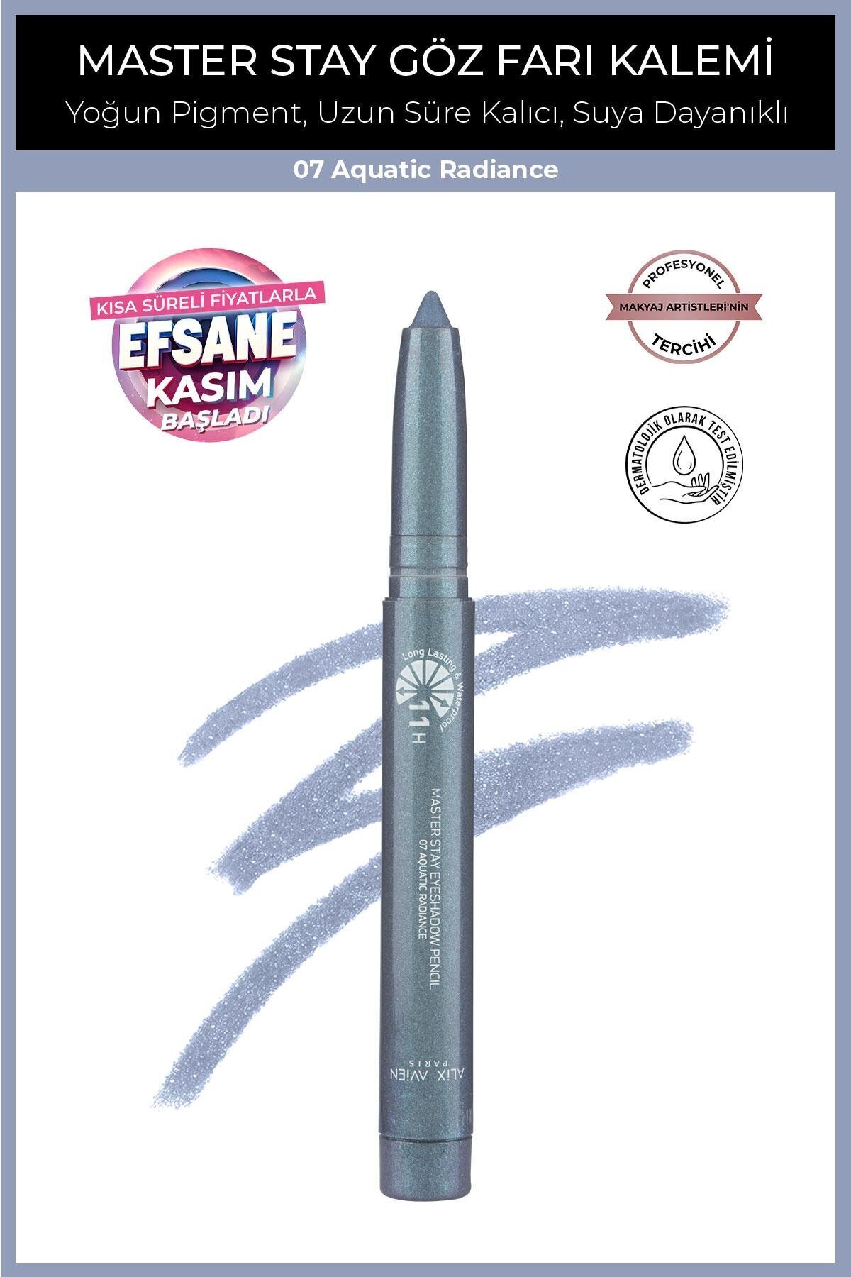 Alix Avien Suya Dayanıklı 11 Saat Kalıcı Yoğun Pigmentli Kremsi Göz Kalem Farı -Master Stay 07 Aquatic Radience