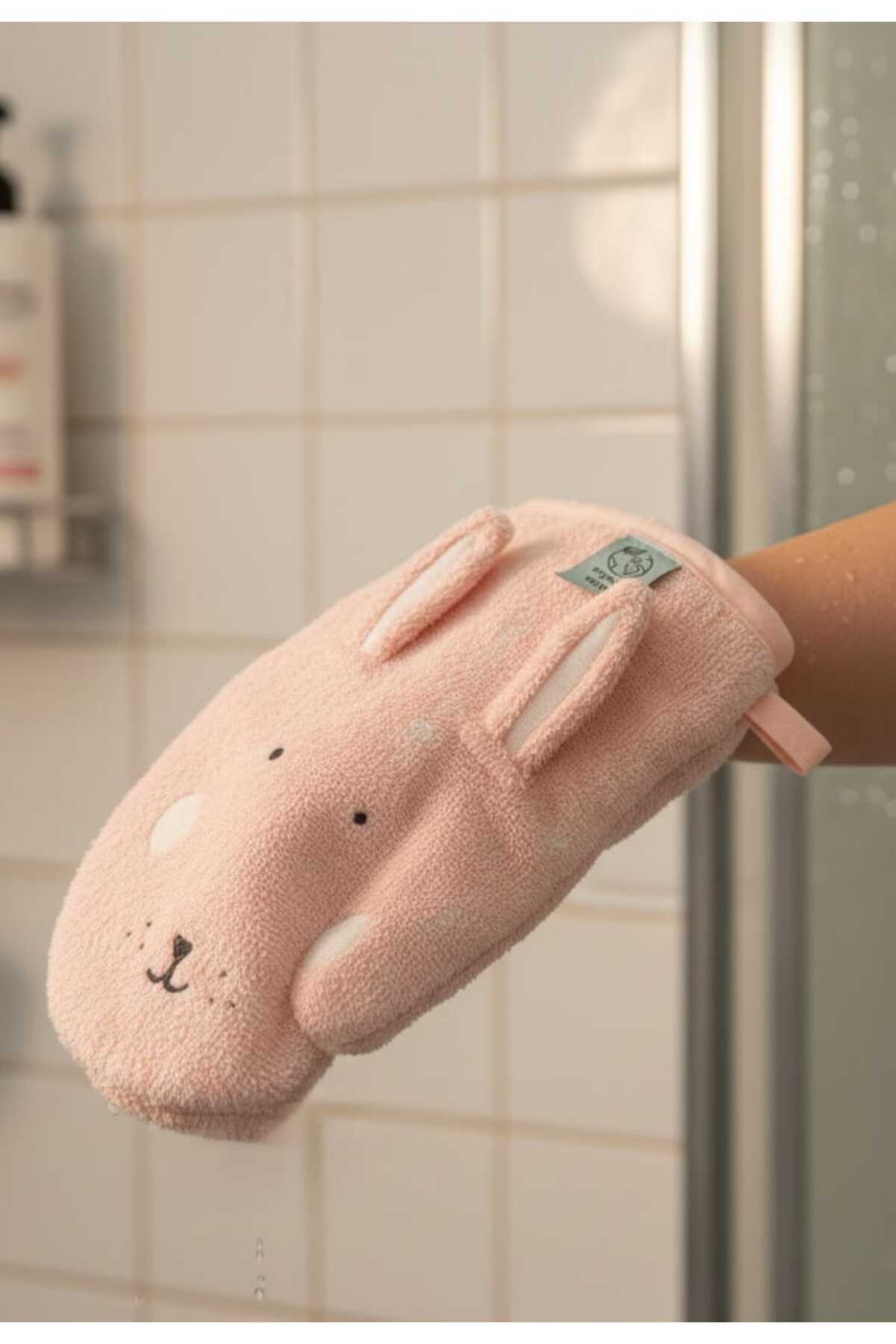 PAMUK HANIM %100 organik Pamuk Kız-erkek yenidoğan-Bebek-çocuk-Genç Banyo Kukla Havlu Kese lifi/TAVŞAN