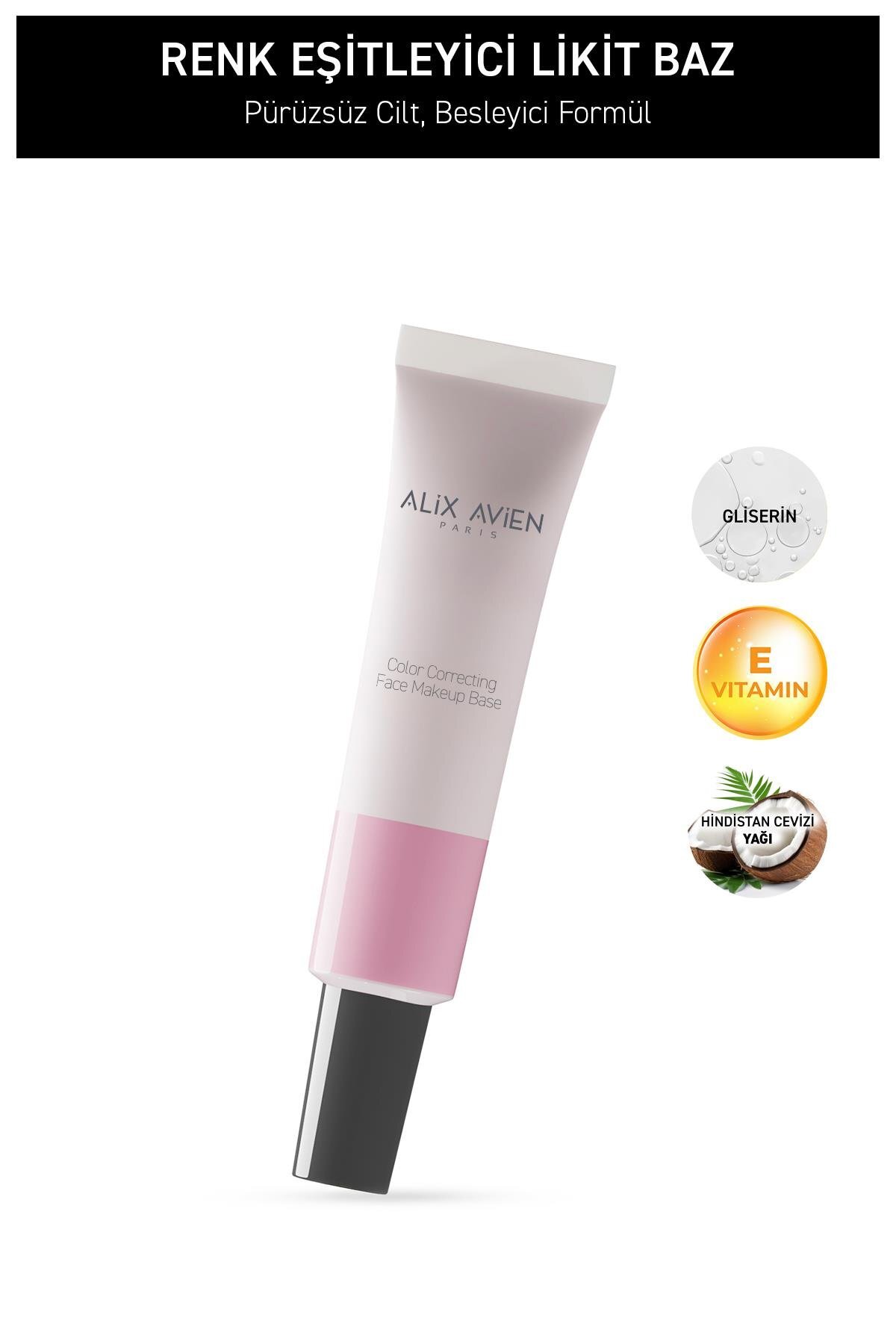 Renk Eşitleyici Yaşlanma Karşıtı Nemlendiren SPF15 Makyaj Bazı - Color Correcting Makeup Base L.Rose — صورتی CCBASE