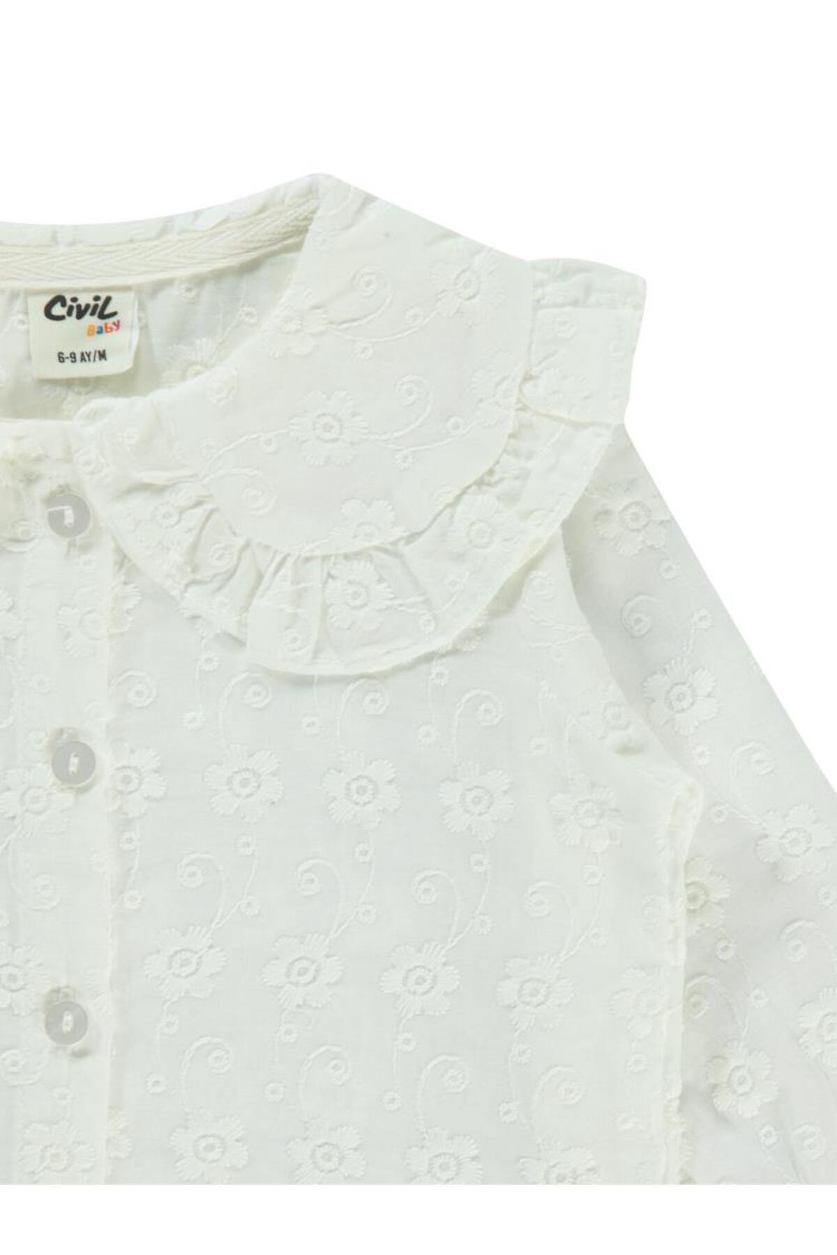 سیویل بیبی پیراهن یقه‌دار نوزادی برای ۶ تا ۱۸ ماه - سفید ۱۸ تا ۲۴ ماه