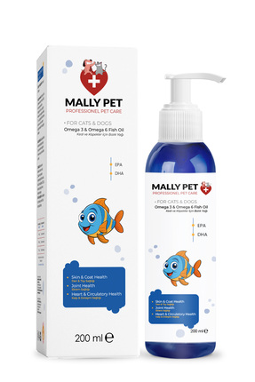 MALLY PET PROFESSIONEL PET CARE Kedi Ve Köpekler Için Omega 3 Ve Omega 6 Takv...