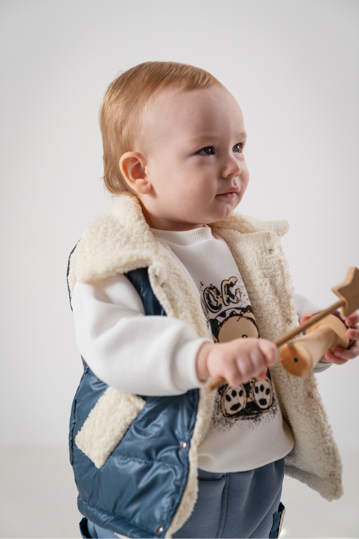 Jikko Baby Takım Şişme Yelekli Kuzu Astarlı Mikro Cepli Takım fotoğrafı 2 (önizleme)