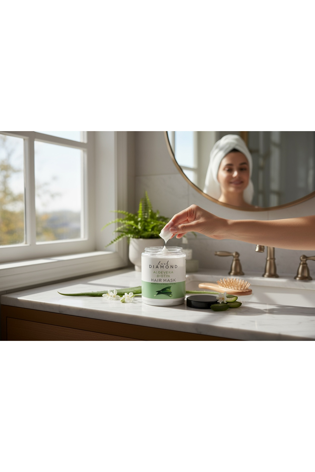 Dıamondluck Aloevera&Bıotın Saç maskesi 1000ml — dl005 — تصویر 2 از 4