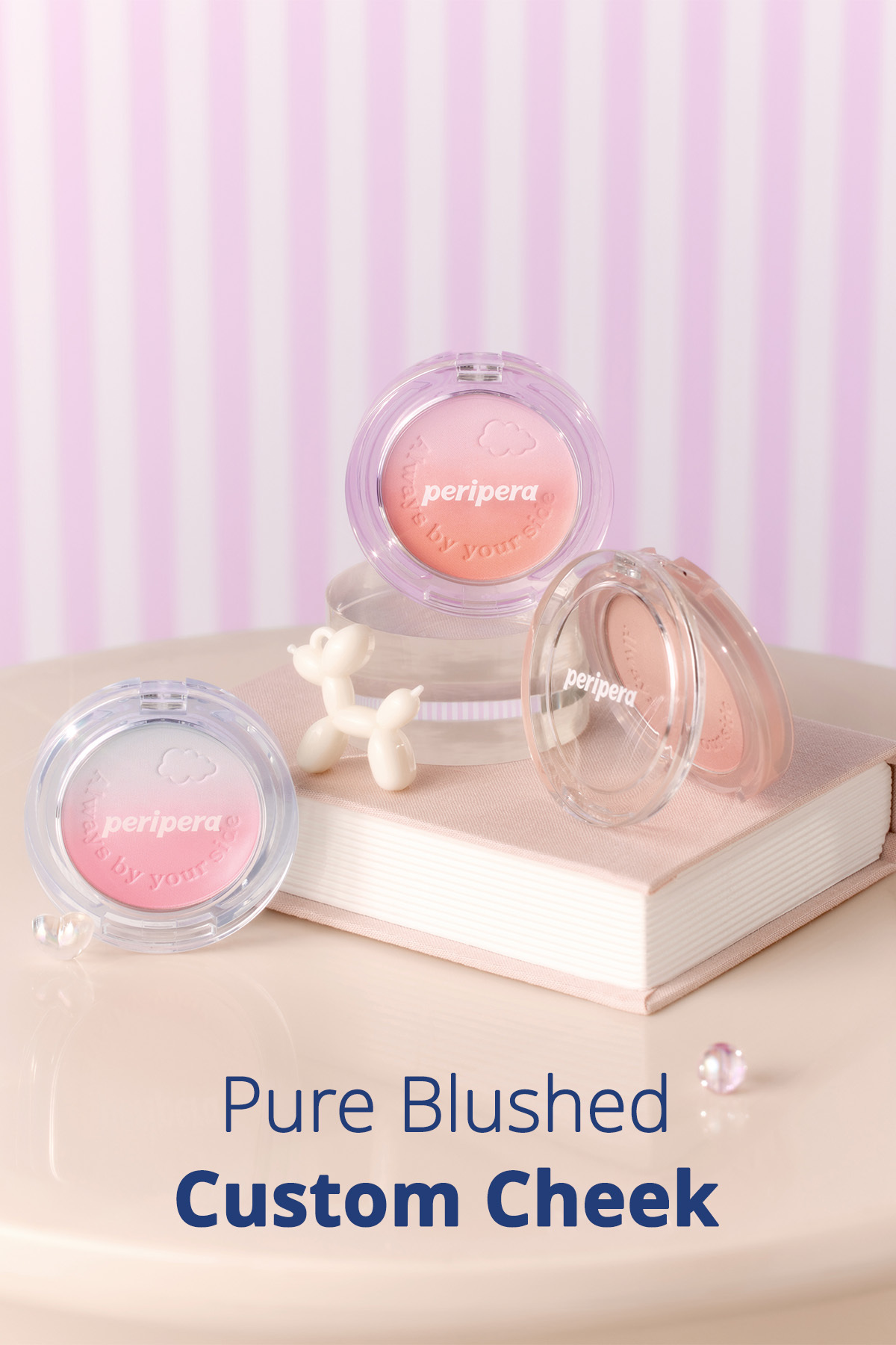 رژگونه پودری دو رنگ صورتی آبنباتی پریپرا مدل Pure Blushed Custom Cheek 001 برای ظاهری طبیعی — صورتی 7839 — تصویر 6 از 7