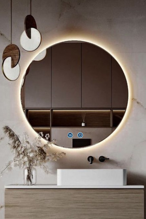 Genel Markalar Akıllı Buhar Tutmayan 3 Renk Ledli Ayna Banyo Lavabo Aynası 70 CM