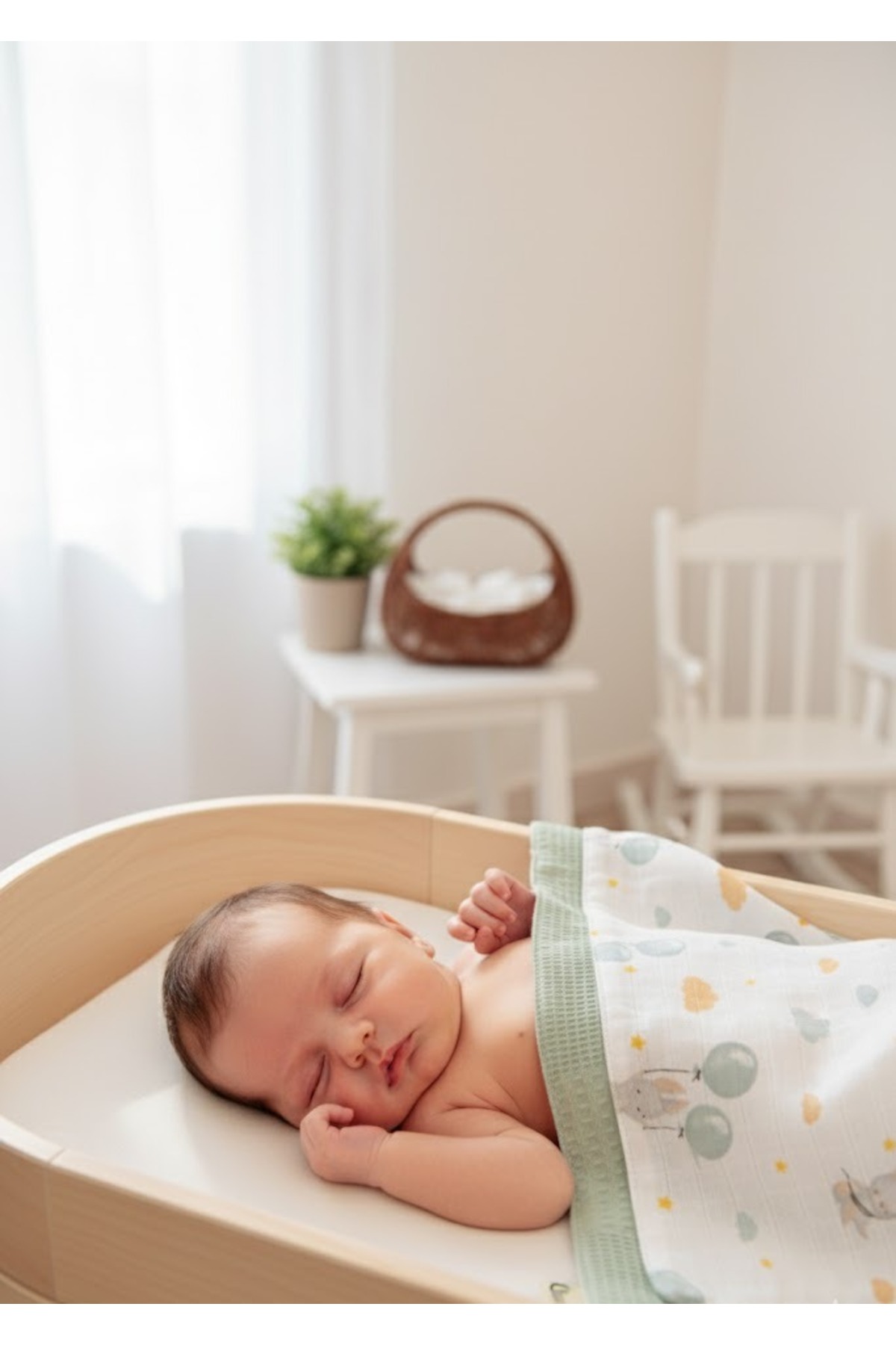 Claria&Nest Çift Taraflı %100 Pamuk Müslin-Pike Bebek Battaniyesi | 85x85cm fotoğrafı 2 (önizleme)