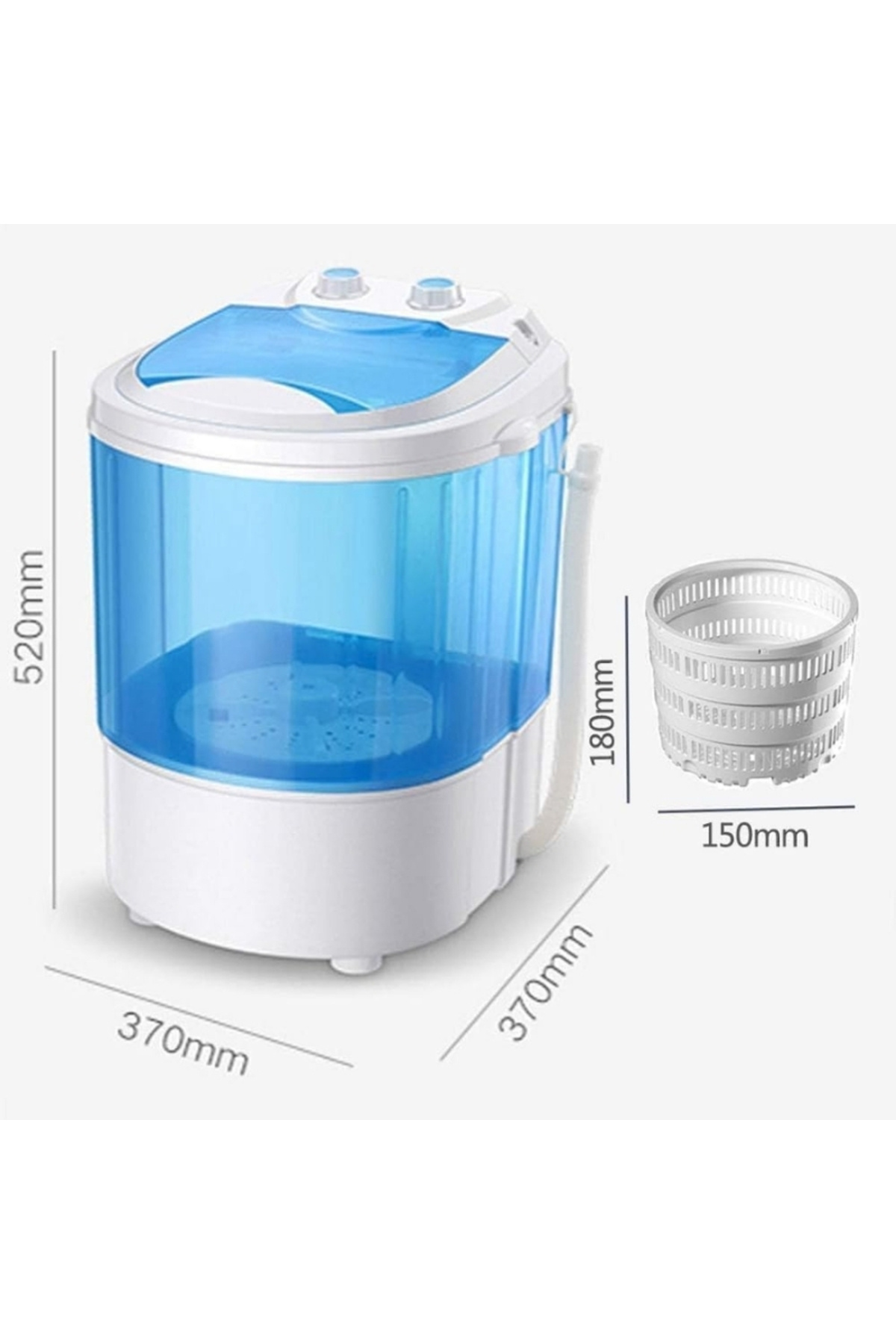 غسالة ملابس وأحذية صغيرة (موديل DLC-37155) - أزرق
