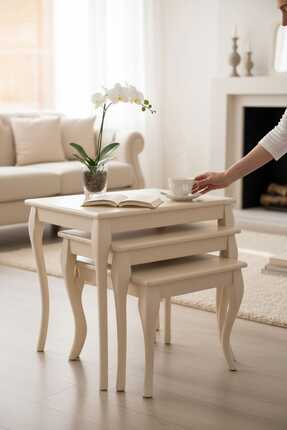 Akabesan Aksesuar Hürkuş Serisi Dikdörtgen Kayın Ağacından Krem Rengi 1.sınıf...