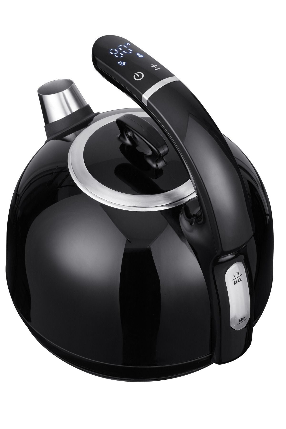 Umie Dijital Göstergeli Retro Kettle 1.7L Wifi & Bluetooth Dokunmatik Tuya Akıllı Su Isıtıcısı Siyah