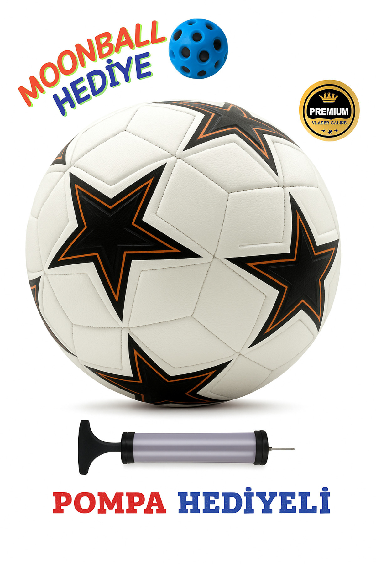 İMVULA Futbol Topu Şampiyonlar Ligi Çim Zemin ve Beton Zemin Pompa Hediyeli