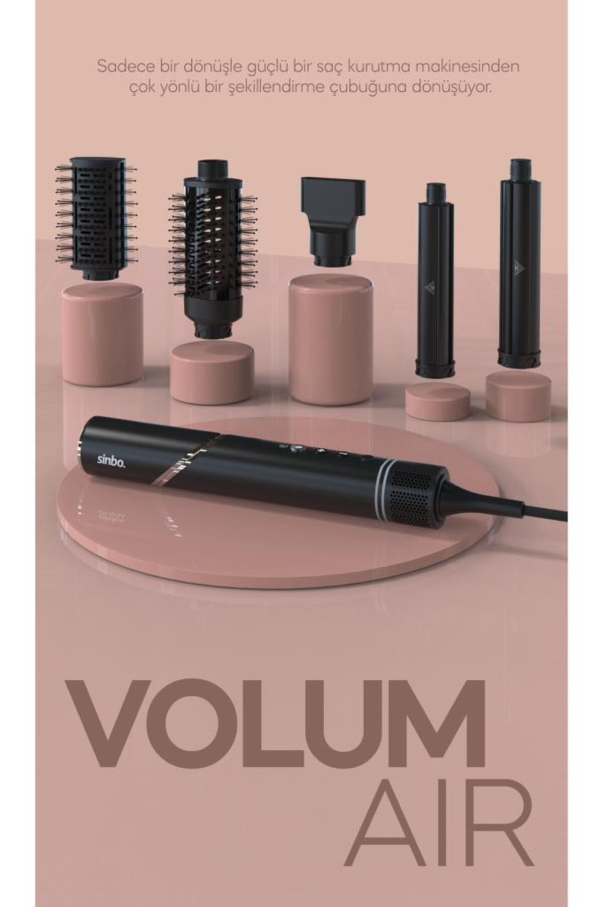 SHD-1720-VOLUM air 5 In 1 Bldc Foldable Air Hair Dryer And Styling Device Black