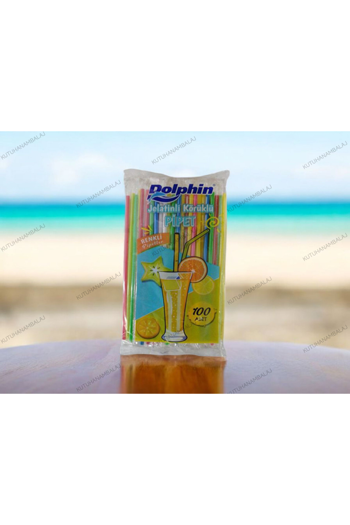 Dolphin Jelatinli Körüklü Pipet Ince 100 Lü