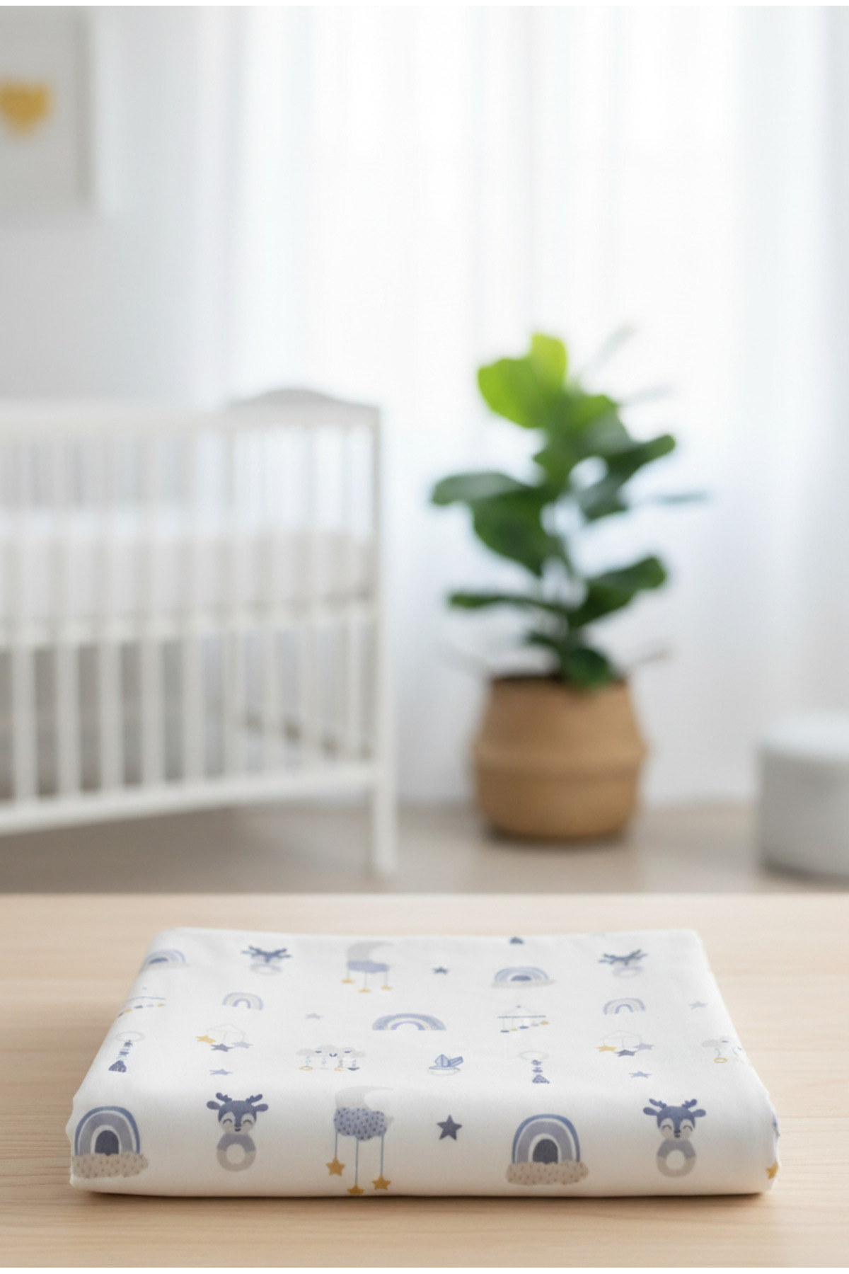 Baby Veil Çift Taraflı Bebek&Çocuk Battaniyesi %100 Pamuk Pazen Desenli 100x120 Cm fotoğrafı 3 (önizleme)