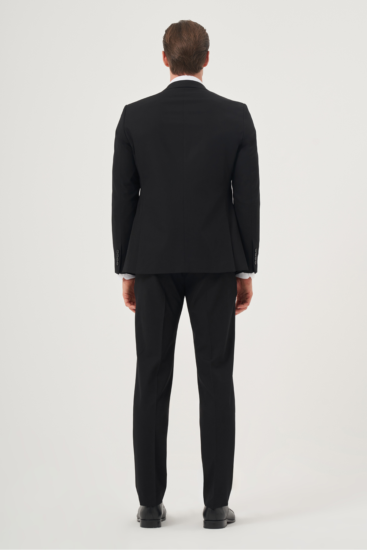 Morven  Erkek Siyah Basic Düz Slim Fit Dar Kesim 6 Drop Takım Elbise - Görsel 5