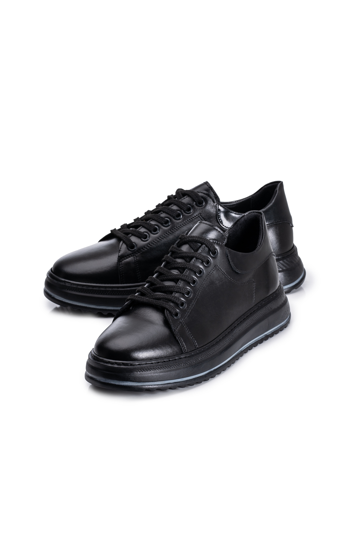 usva  Hakiki deri günlük yüksek taban siyak erkek ayakkabı - Görsel 5