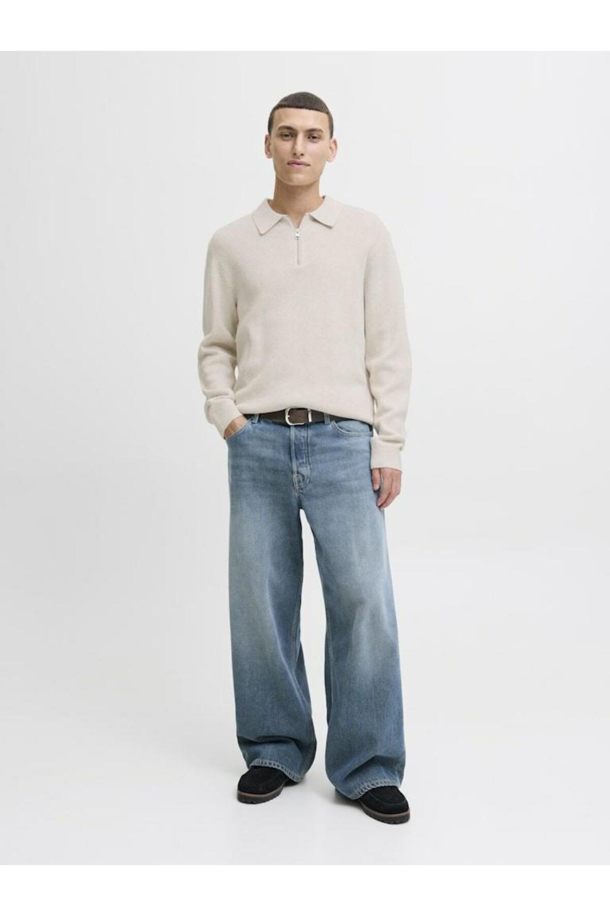 ژاکت کشی مردانه راسته آستین بلند | جک اند جونز Jack & Jones 12281743 - تصویر 2