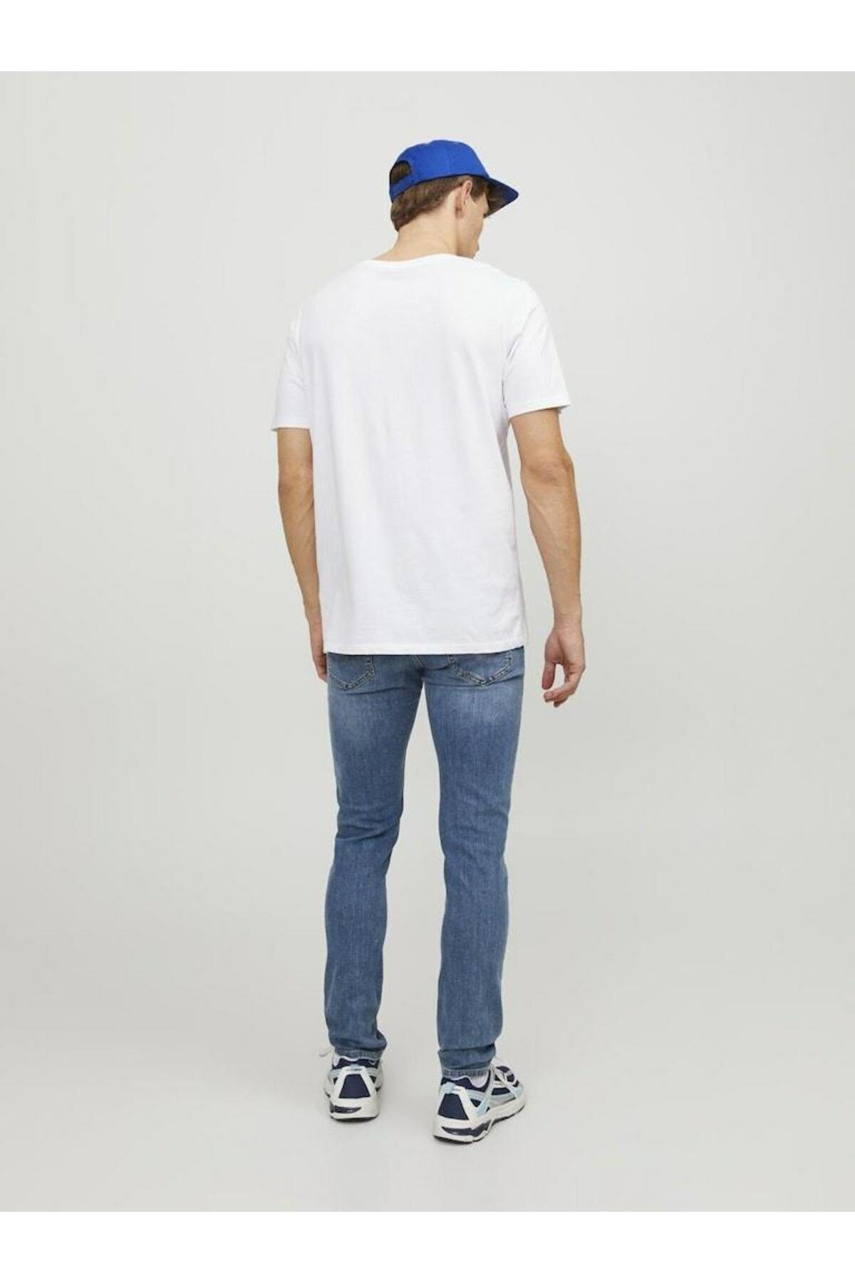 شلوار مردانه راسته فاق نرمال | جک اند جونز Jack & Jones 12157416-BlueDenim - تصویر 3