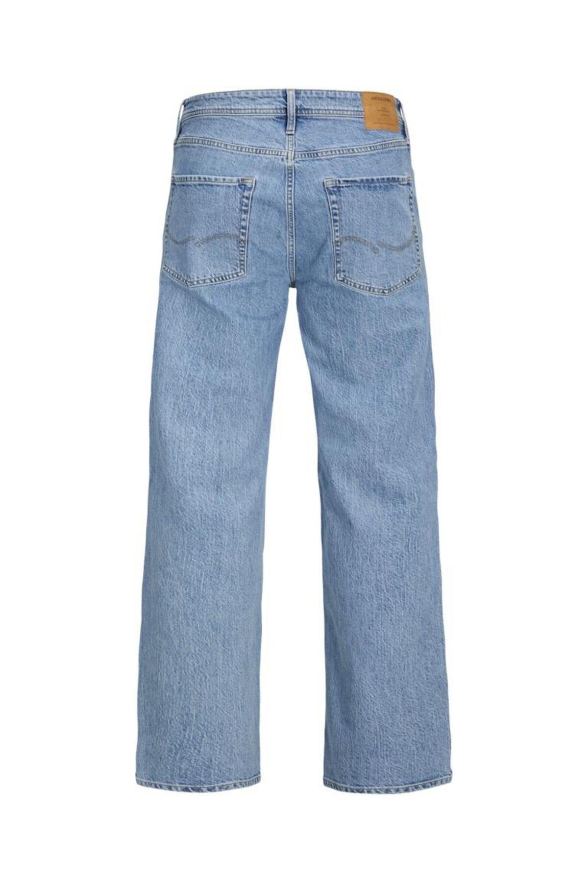 شلوار جین مردانه رنگارنگ فاق نرمال | جک اند جونز Jack & Jones 12202489-Blue Denim - تصویر 2