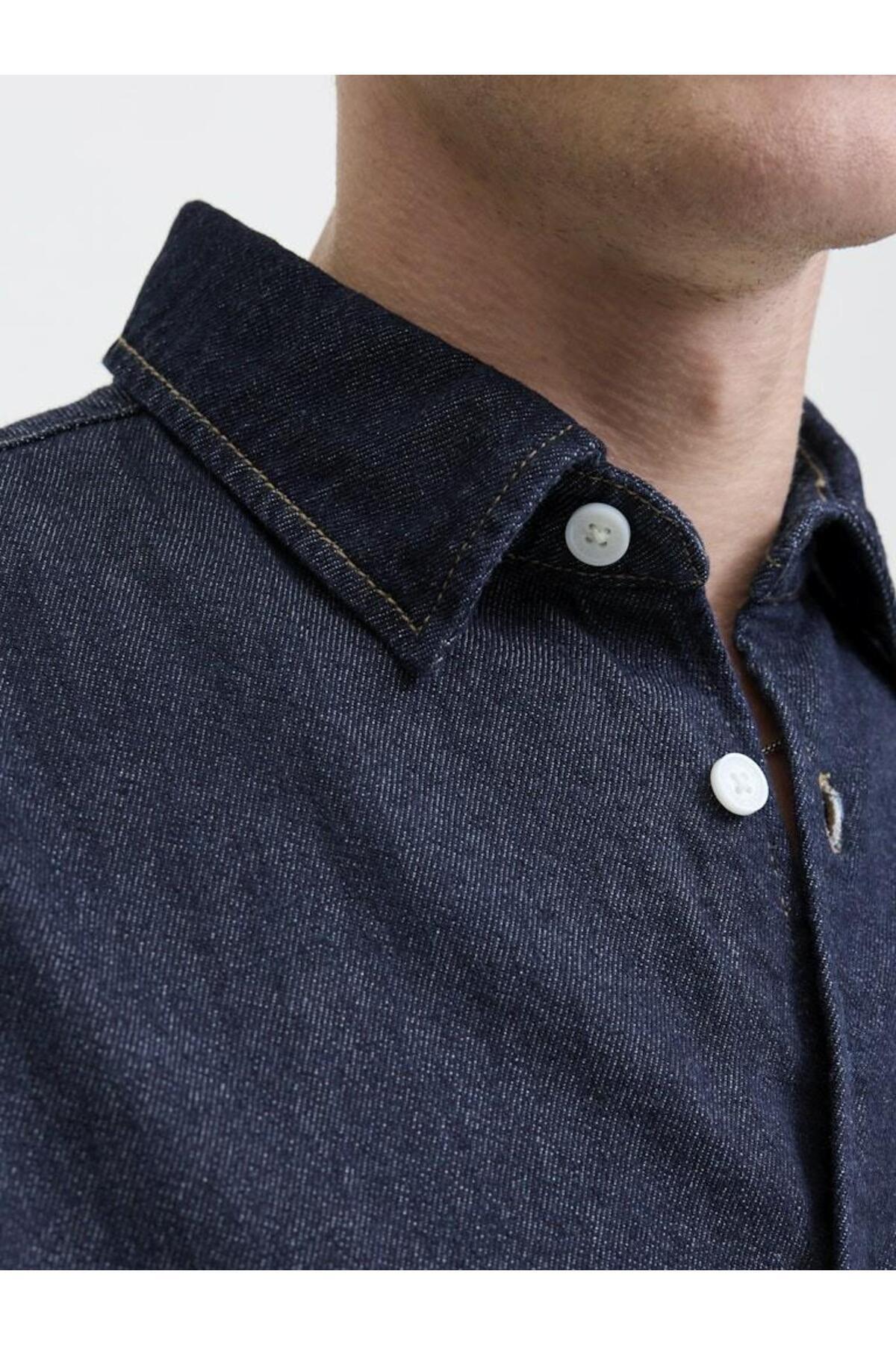 پیراهن مردانه راسته آستین بلند | جک اند جونز Jack & Jones 12282775 - تصویر 7