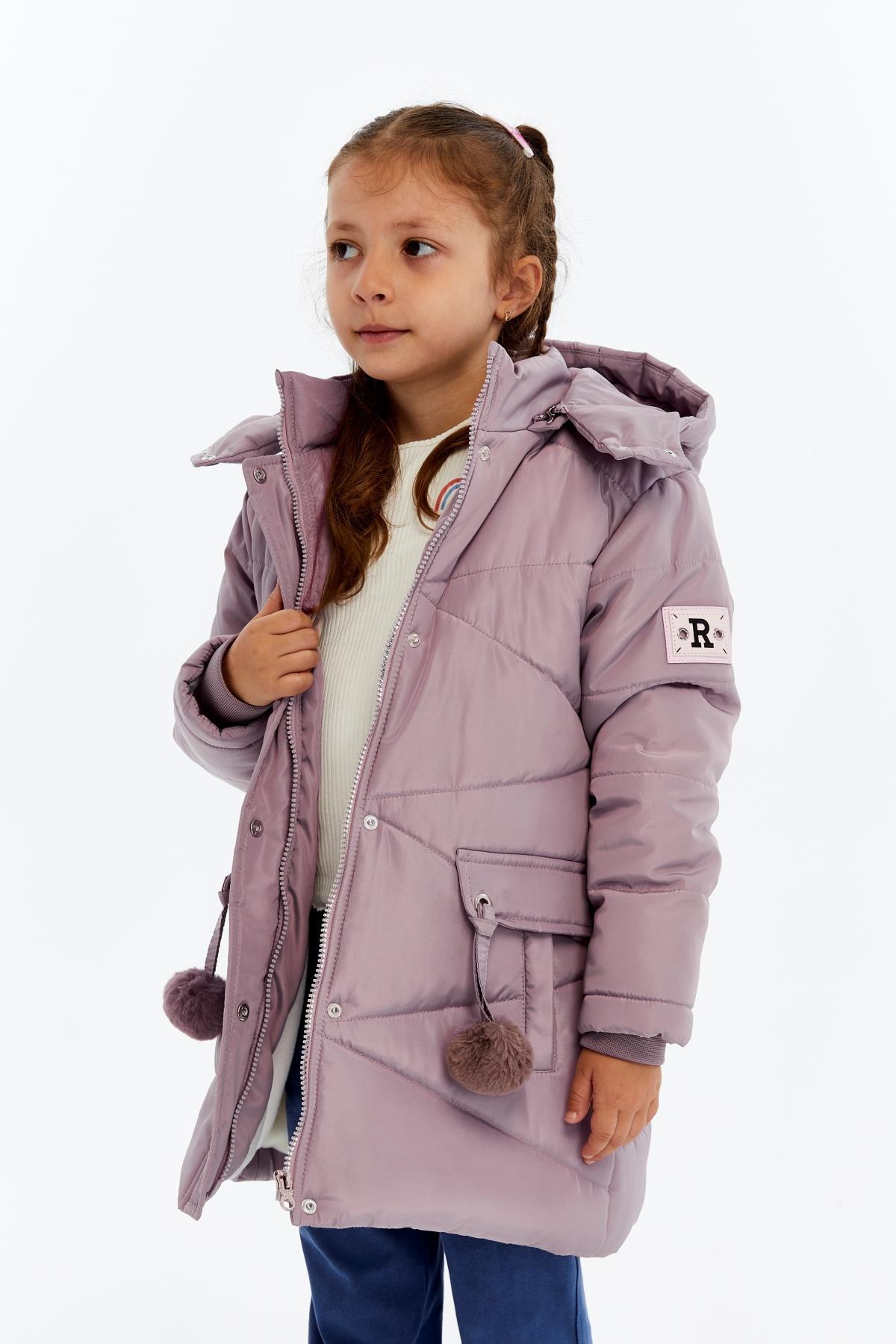 Benittokids Kapüşonlu Kışlık Ponpon Detaylı Kız Çocuk Kaban 51354 fotoğrafı 2 (önizleme)