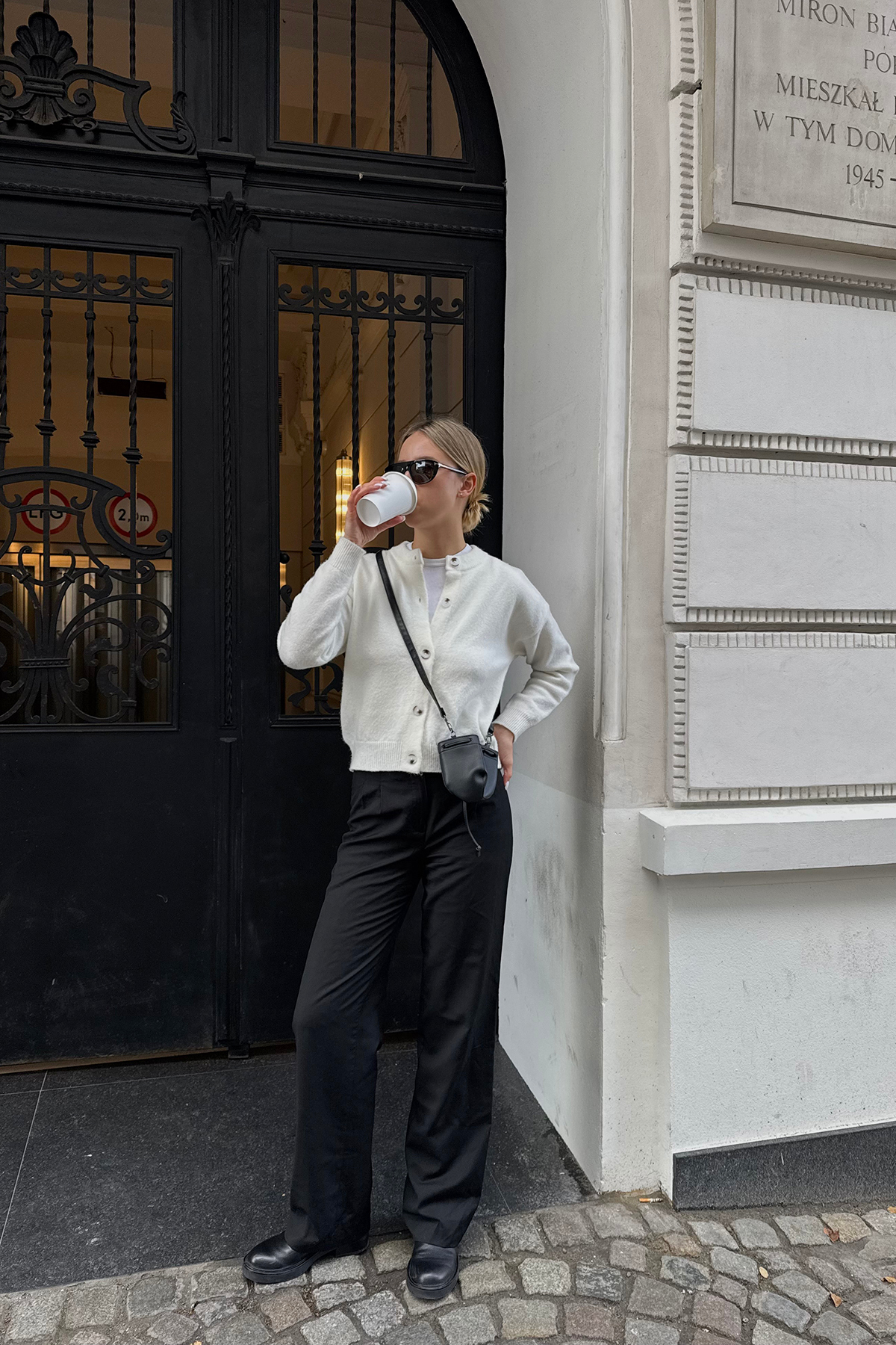 CHUBA  Kadın Bisiklet Yaka Düğmeli Yumuşak Dokulu Triko Hırka Beyaz 26W3033 - Görsel 5