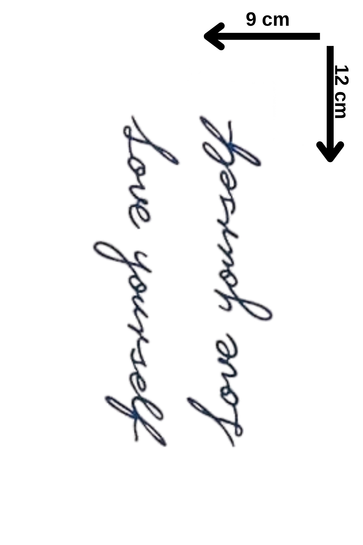 Barly 30 Gün / 1 Ay Kalıcı Love Yourself Yazılı 12 Saat Sonra Kararan Geçici Dövme Tattoo