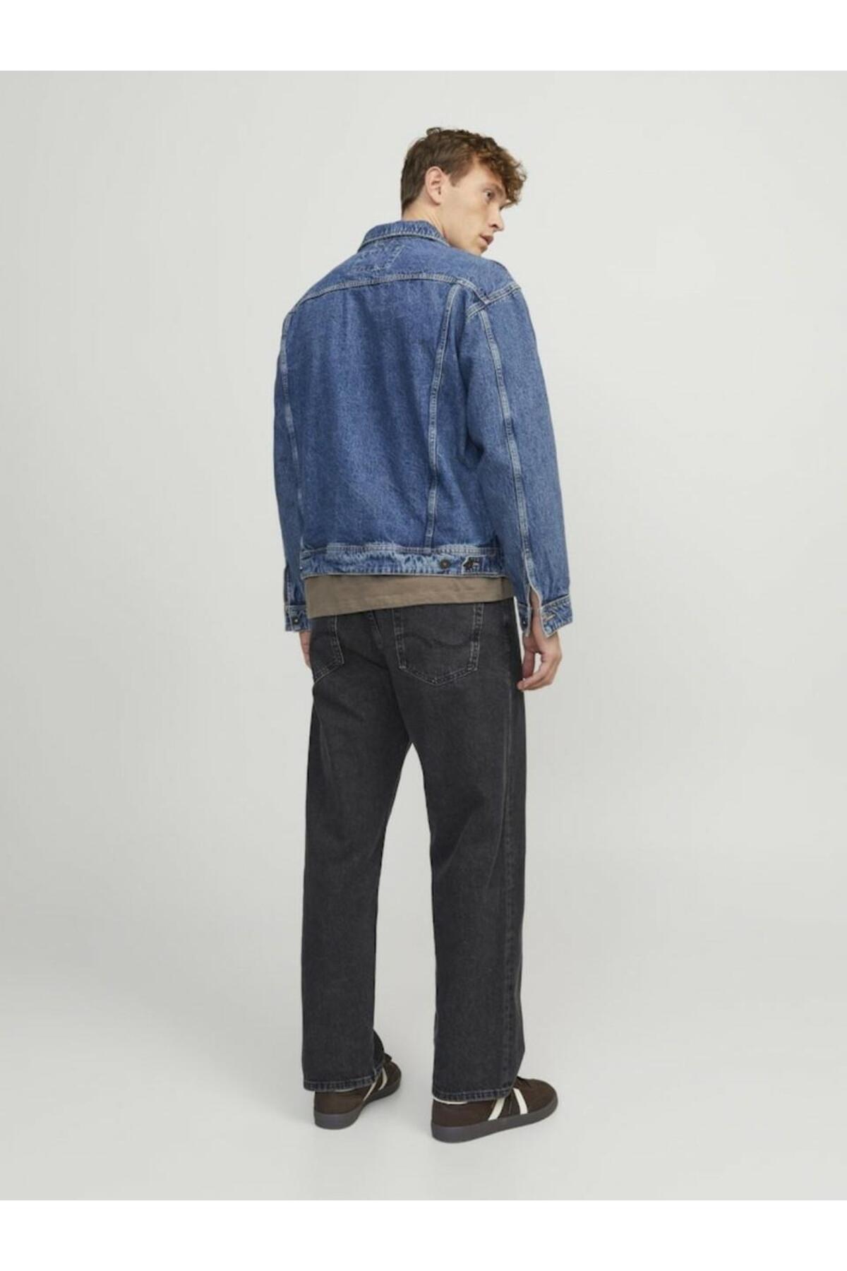 شلوار جین مردانه فاق نرمال | جک اند جونز Jack & Jones 12252762-Black Deni - تصویر 3