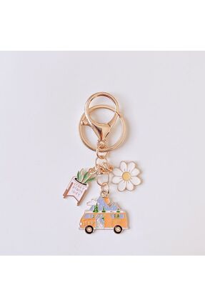 Hilosh Tatlı Karavan ve Papatya Figürlü Anahtarlık – Çanta Aksesuarı & Hediye...