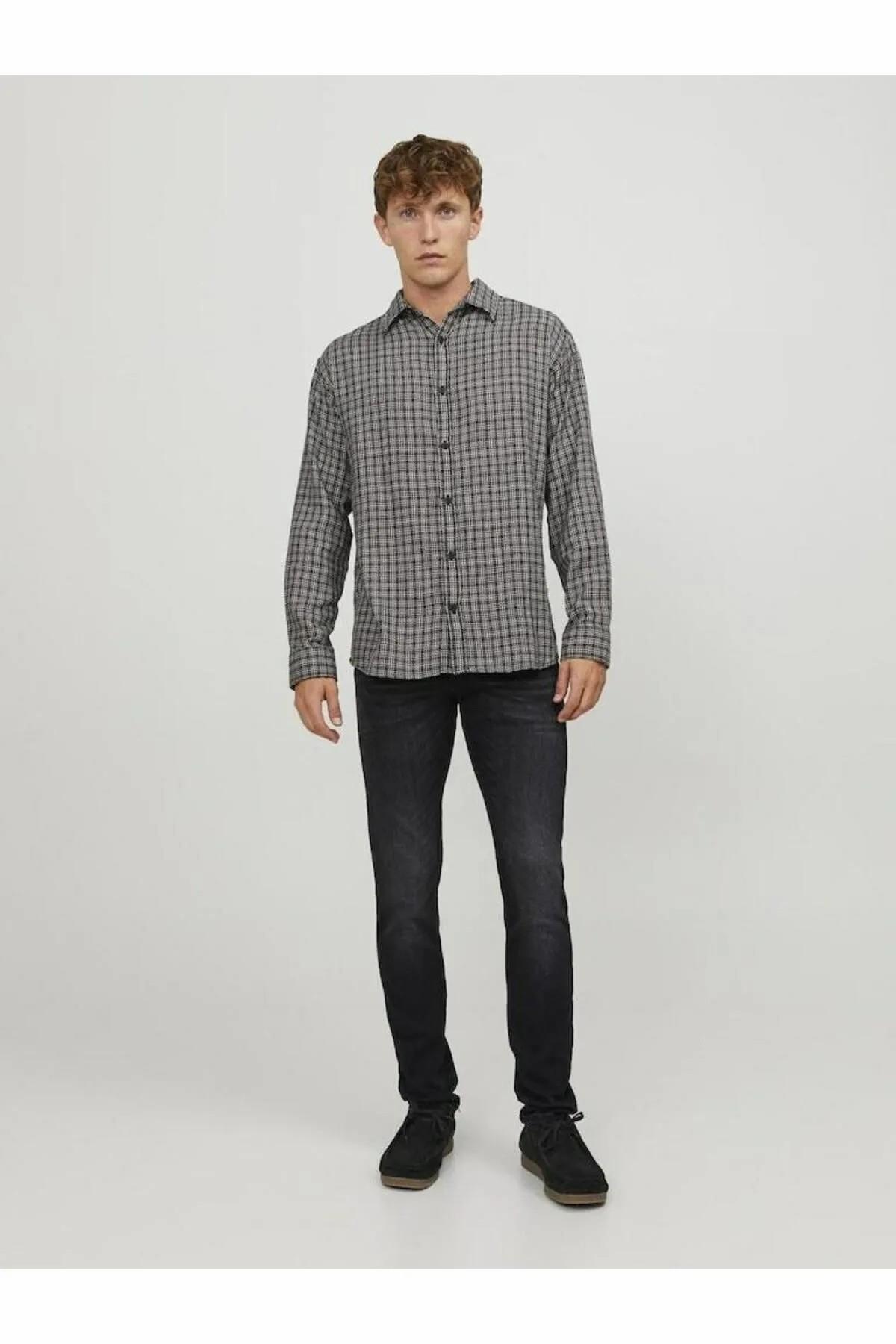 شلوار جین مردانه راسته فاق نرمال | جک اند جونز Jack & Jones 504849037 - تصویر 3