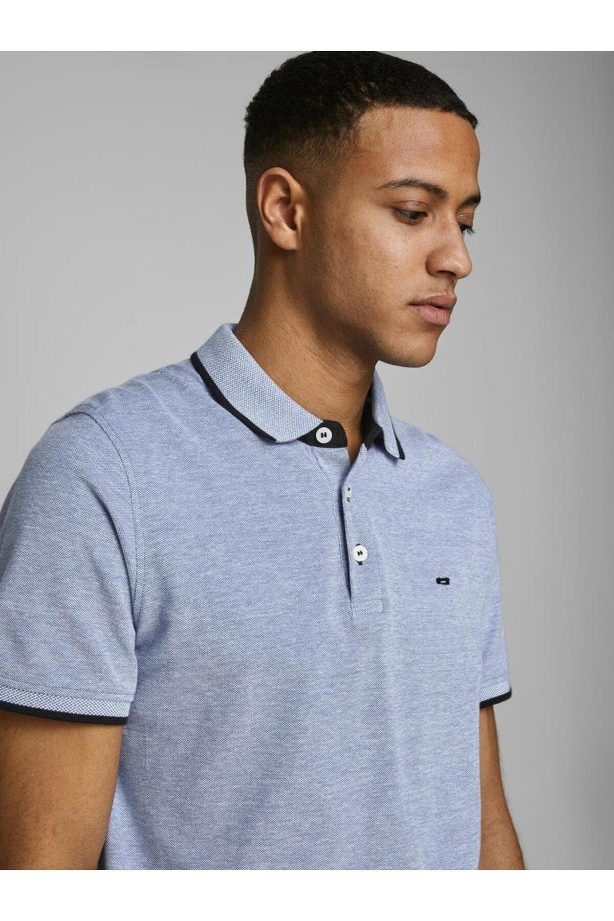 تیشرت یقه پلو مردانه راسته آستین کوتاه | جک اند جونز Jack & Jones 12136668 - تصویر 4