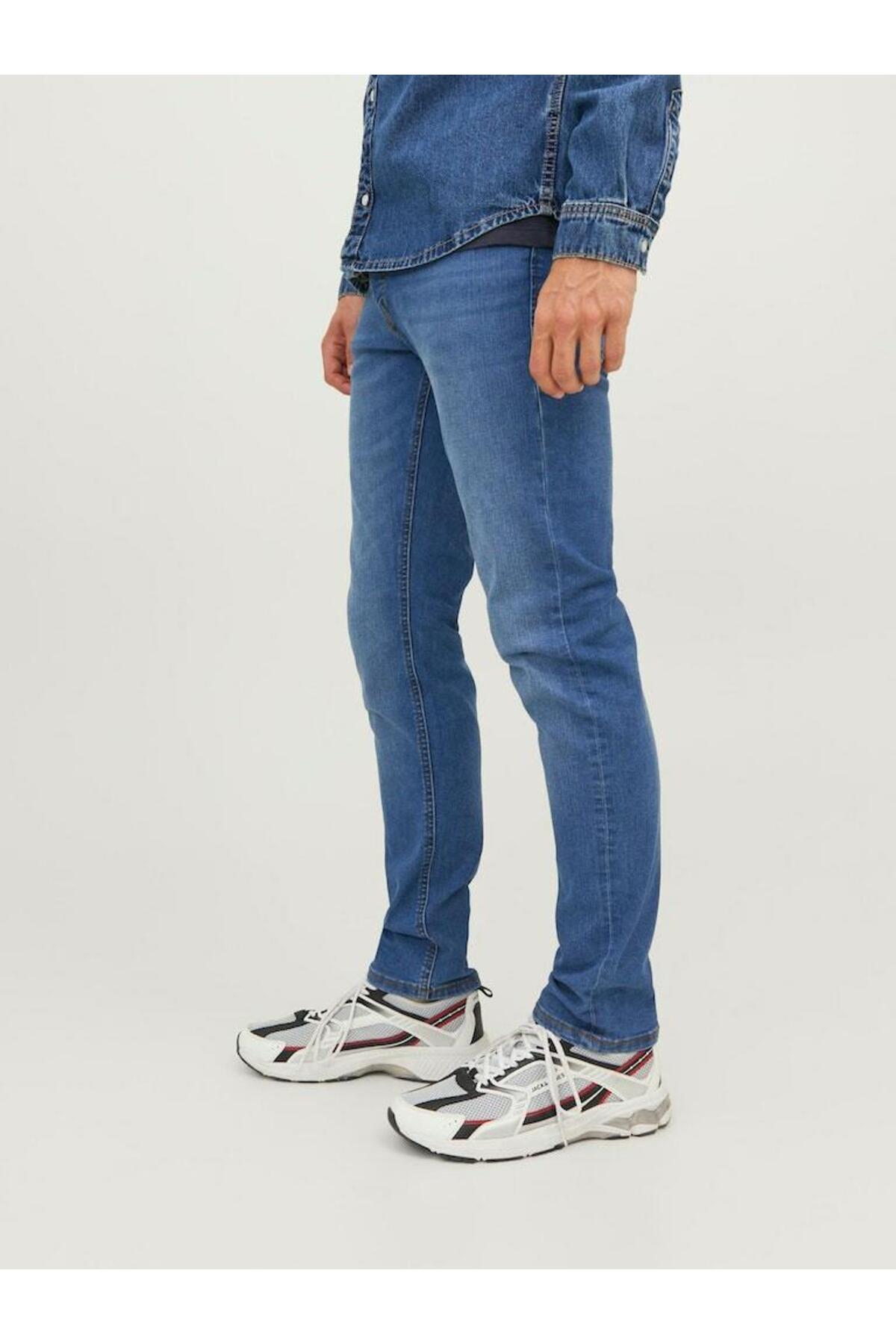 Jack & Jones  Jjiglenn Jjoriginal Sq 223 Noos Mavi Erkek Jean Pantolon 12243592 - Görsel 4