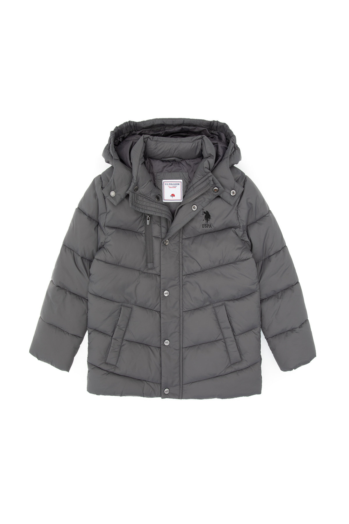 یو اس پولو پالتو پسرانه خاکستری ۵۰۳۱۲۱۱۹-VR024 یو اس پولو پالتو پسرانه خاکستری ۵۰۳۱۲۱۱۹-VR024