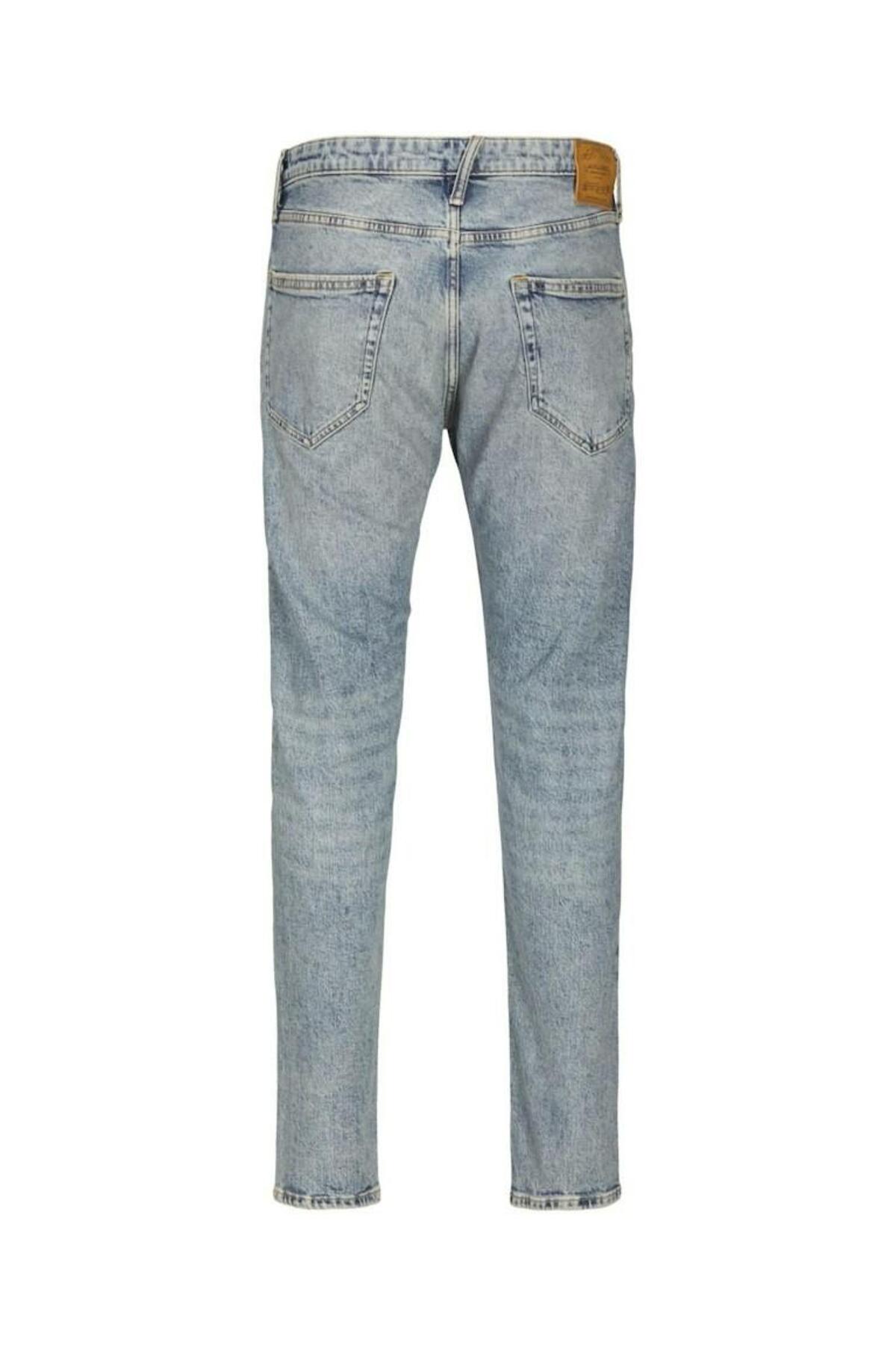 شلوار جین مردانه راسته فاق نرمال | جک اند جونز Jack & Jones 12252815-Blue Denim - تصویر 3
