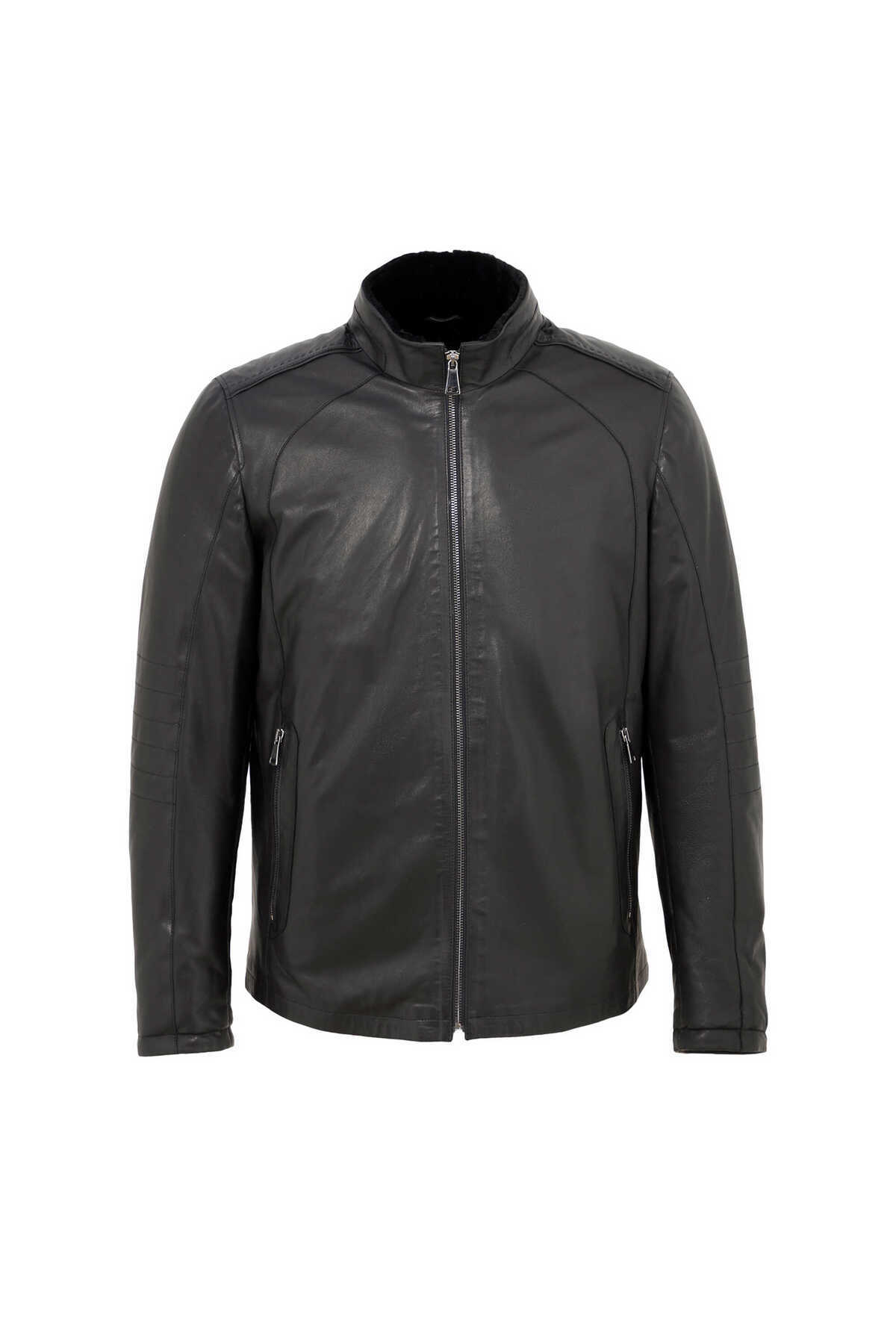 Tergan Siyah Hakiki Deri Erkek Hakiki Deri Mont - E23BKM310468-Q3H