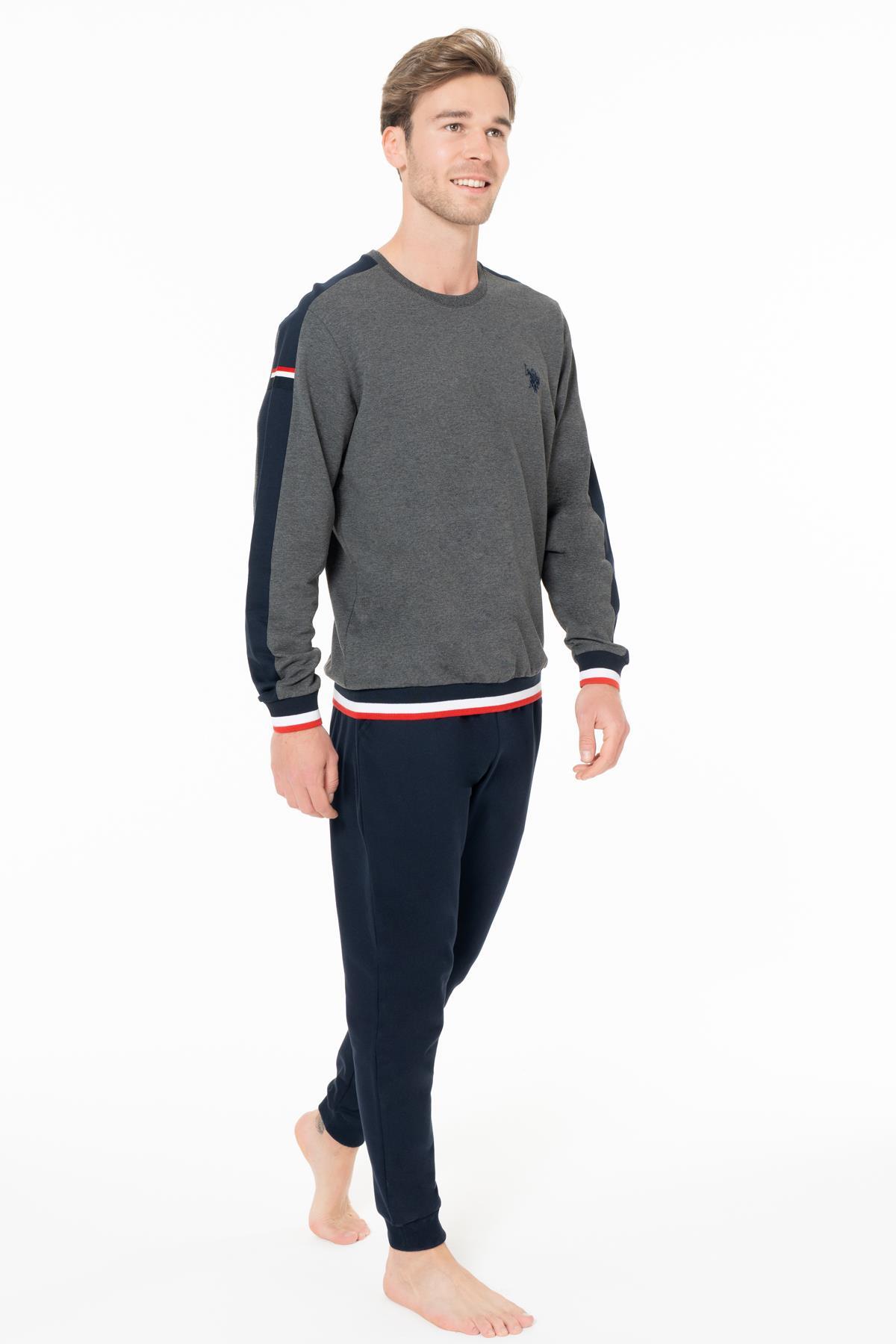 یو اس پولو ست تاپ و شورت مردانه دو نخ زمستانی مخصوص خانه