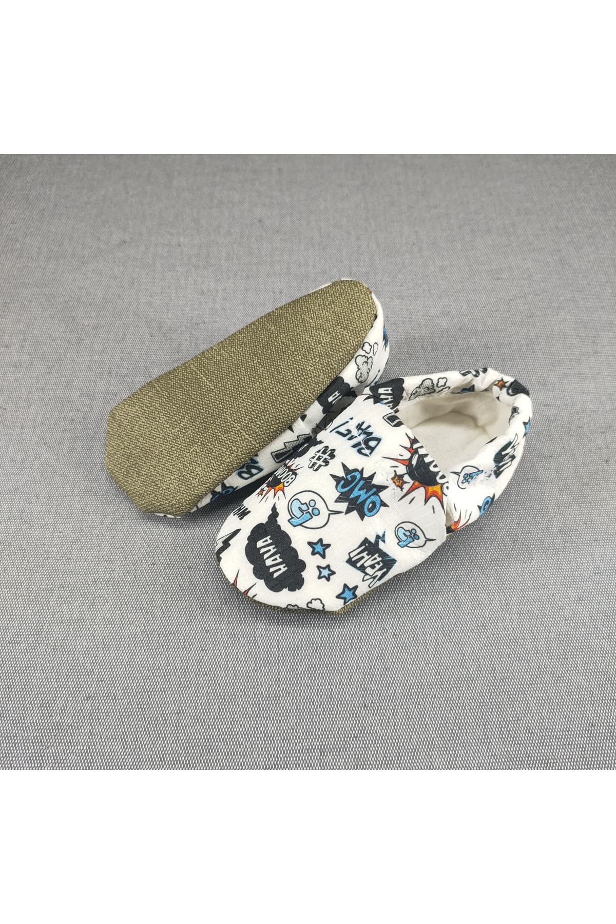 Bebek patik ev kreş ayakkabısı lastikli ergonomik tasarım