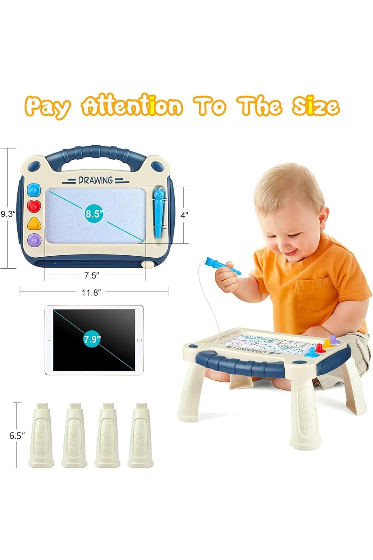 تخته طراحی مغناطیسی برای کودکان – پد طراحی آموزشی برای اسباب‌بازی کودکان ۱ تا ۲ ساله