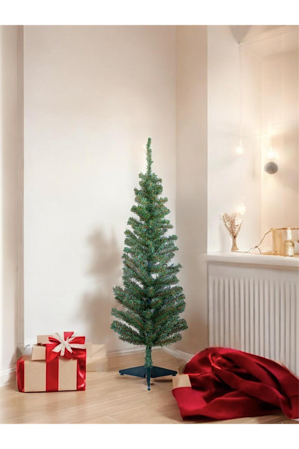 TOHA Yılbaşı Çam Ağacı | 120 cm 130 Dal Lüks Çam Ağacı ı | Plastik Ayaklı Gür Dallı Noel Ağacı