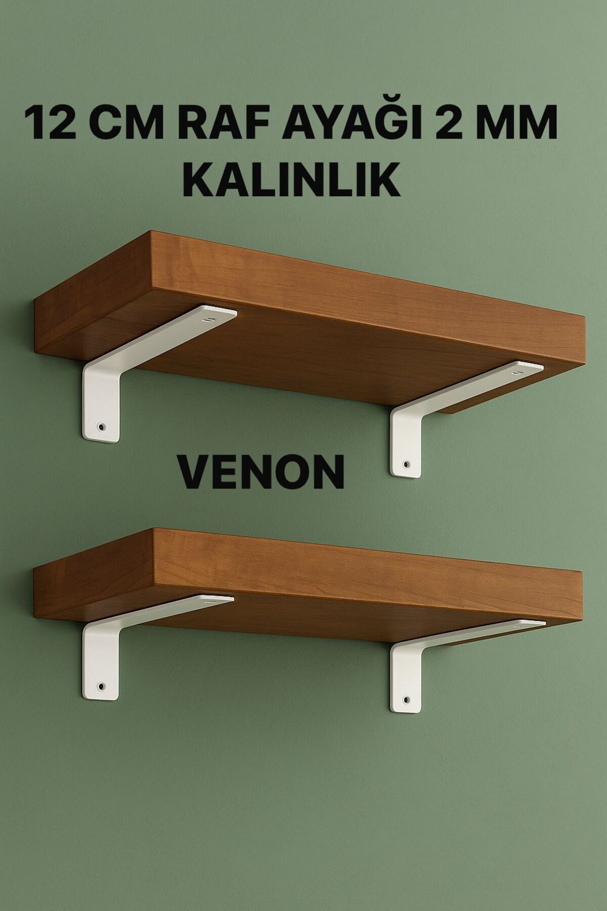 VENON 10 ADET 12 CM BEYAZ Metal Raf Ayağı Raf Altı Tutucu L Köşe Konsol Raf Tutucu Deprem Dolap Sabitle