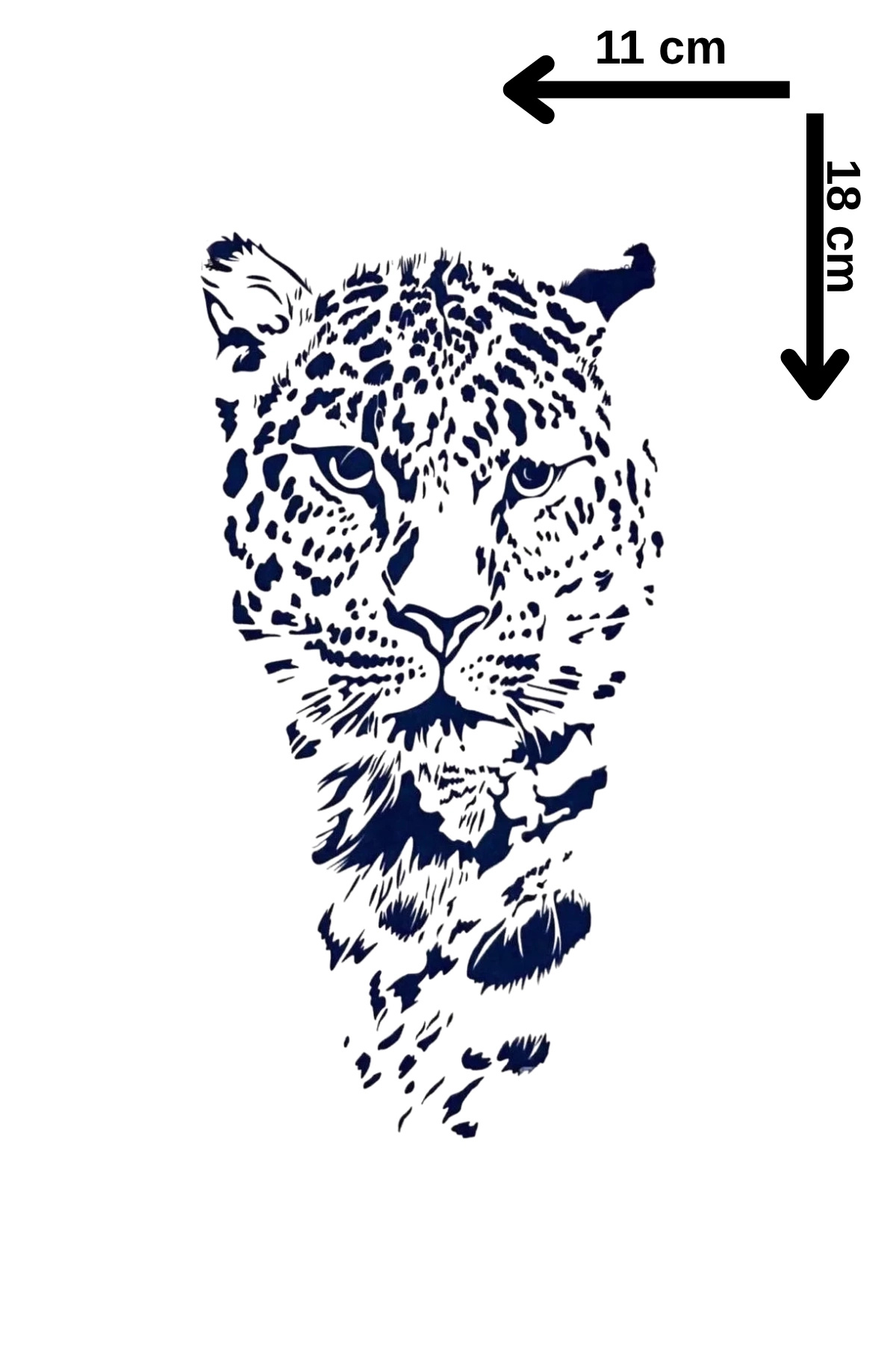 Barly 30 Gün / 1 Ay Kalıcı Kaplan Figürlü 12 Saat Sonra Kararan Geçici Dövme Tattoo