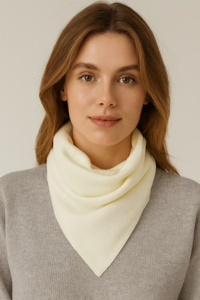 Sebir Moda Tek Renk Triko Fular