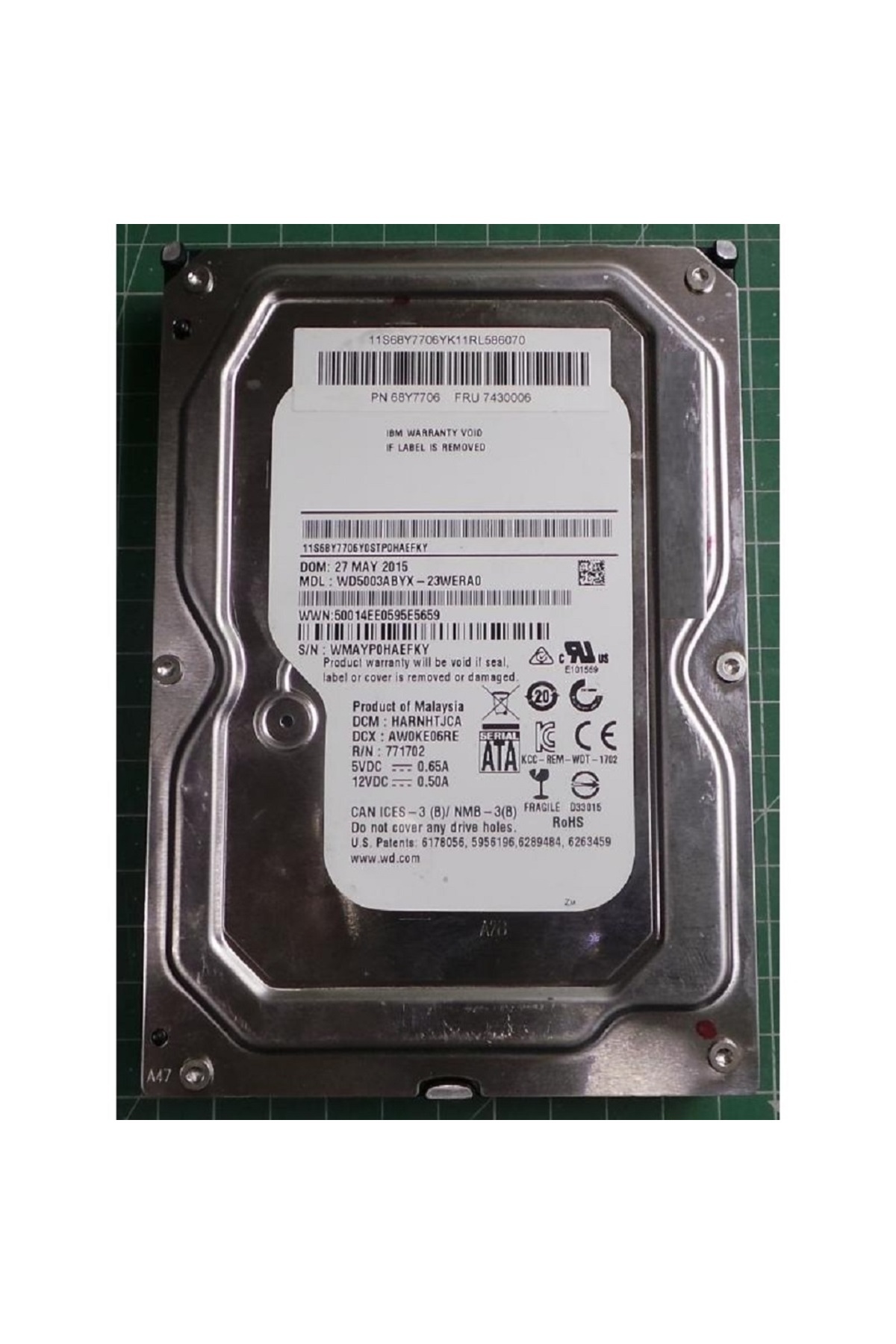 Western Digital (WD) Western Digital 500GB 7200 RPM SATA 3.5″ HDD WD5003ABYX